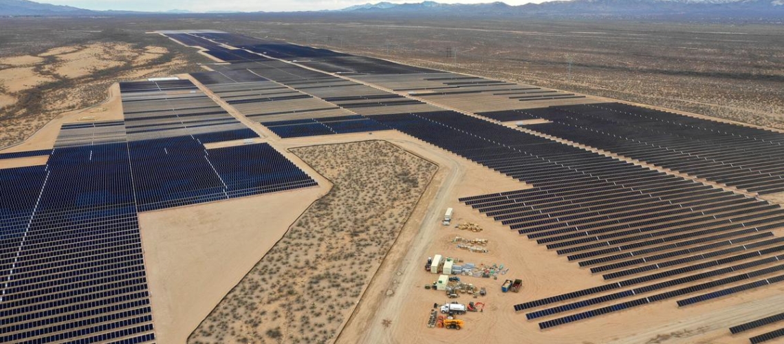 Field of solar panels at Wilmot Energy Center