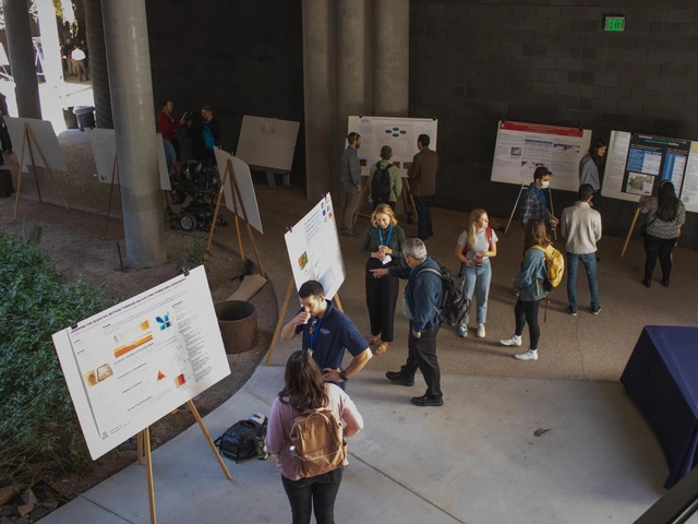 Poster presentations throughout ENR2's canyon are on display. 