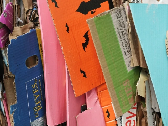 An image of a bail of recycled cardboard.