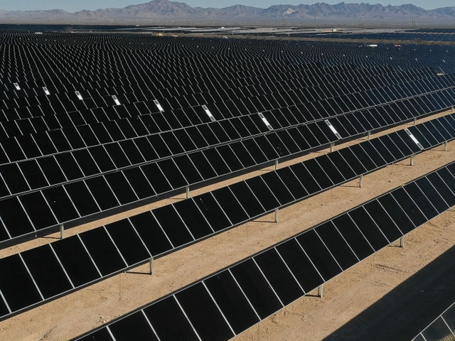 Rows of solar panels at the Wilmot Energy Center