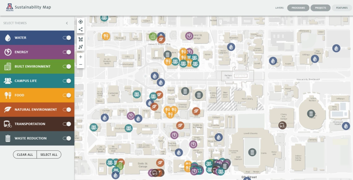 Sustainability Map dashboard
