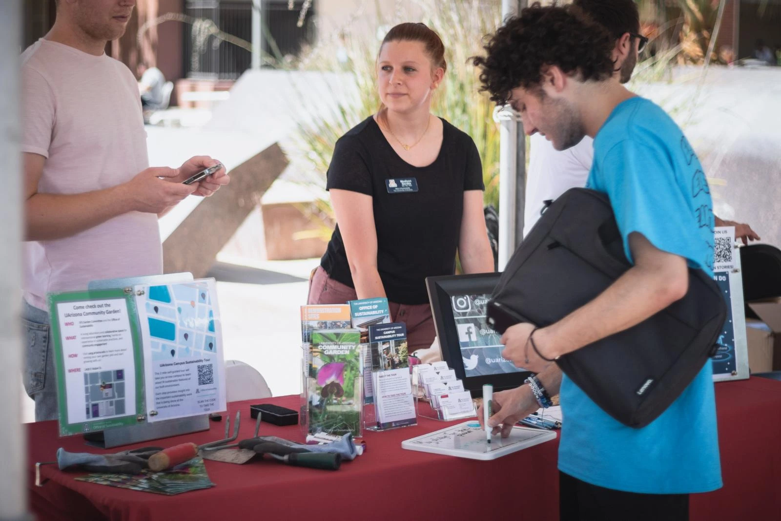 Office of Sustainability's table at the Environmental Summit