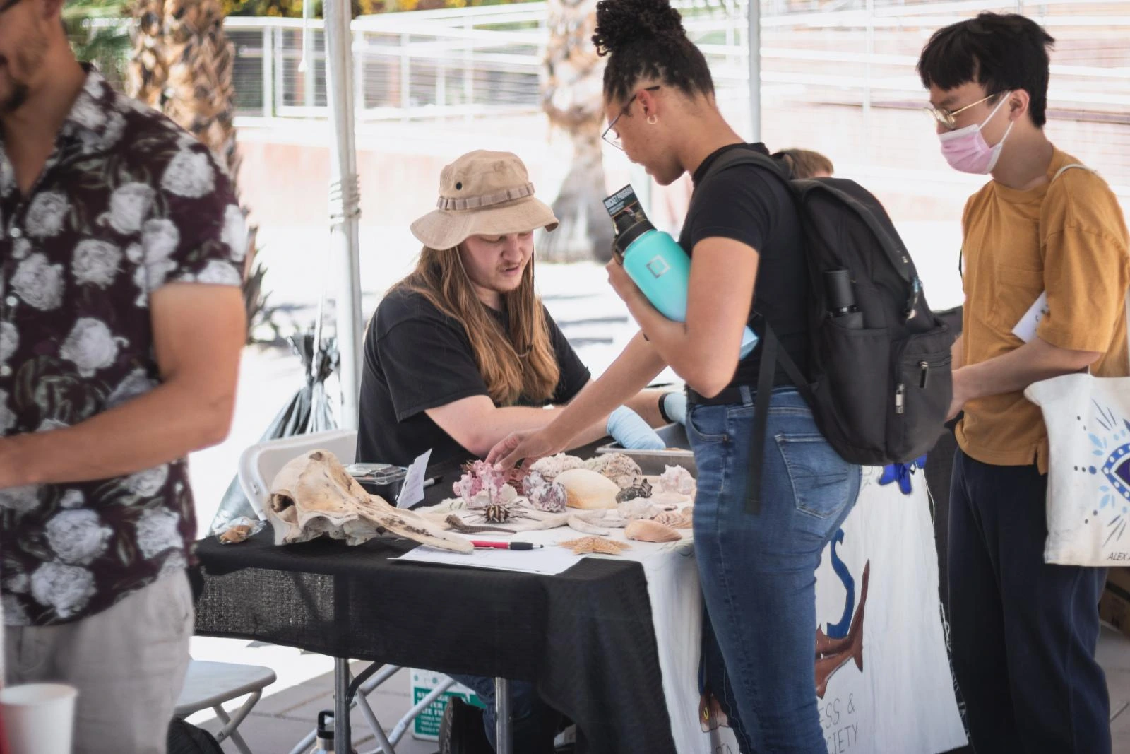 Attendees at a table at the Environmental Summit