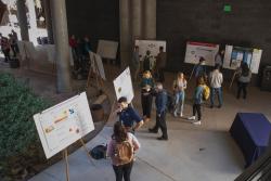 Poster presentations throughout ENR2's canyon are on display. 