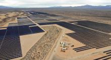 Field of solar panels at Wilmot Energy Center